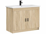Bathroom Wash Basin Matte Black 81 x 40 x 17.5 cm Metal 890237