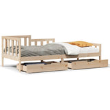 Daybed with Drawers without Mattress 80x200 cm Solid Wood 3302104
