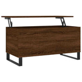 Coffee Table Brown Oak 90x44.5x45 cm Engineered Wood 830987