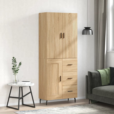 Highboard Sonoma Oak 69.5x34x180 cm Engineered Wood 3196030