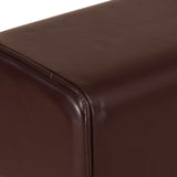 Bar Stool 2 pcs Dark Brown 44 x 33 x 74 cm Real Leather 42042123