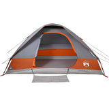 Family Tent Dome 6-Person Grey and Orange Waterproof 94783