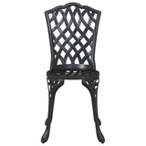 Garden Table Set 5 pcs Black Cast Aluminium 3334753