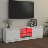 TV Cabinet with LED Lights White 120x30x36 cm 804283