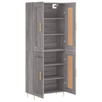 Highboard Grey Sonoma 69.5x34x180 cm Engineered Wood 3199679
