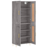 Highboard Grey Sonoma 69,5x34x180 cm Engineered Wood 3199679