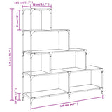 Bookcase 4-Stair Grey Sonoma 139x33.5x149 cm Engineered Wood 842479