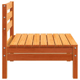 Garden Sofa Armless Wax Brown Solid Wood Pine 837995