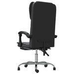 ZNTS Reclining Office Chair Black Faux Leather 349795