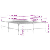 Bed Frame without Mattress Smoked Oak 120x200 cm 3279804
