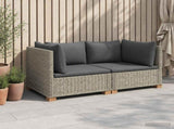 2 pcs Rattan Lounge Set with Cushions GENDT Natural Rattan 3429857