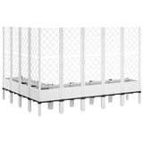 Garden Planter with Trellis White 200x160x142 cm PP 367944