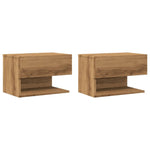 ZNTS Wall-mounted Bedside Cabinets 2 pcs Artisian Oak 856823