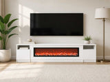 Electric Fireplace White 165 x 28.5 x 47 cm Engineered wood 8021183