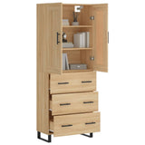 Highboard Sonoma Oak 69.5x34x180 cm Engineered Wood 3199772
