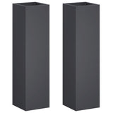 Garden Planter 2 pcs Anthracite 20 x 20 x 75 cm 8005321