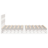 Bed Frame without Mattress White 140x190 cm Solid Wood Pine 3302316