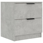 Bedside Cabinets 2 pcs Concrete Grey Engineered Wood 811223