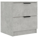Bedside Cabinets 2 pcs Concrete Grey Engineered Wood 811223