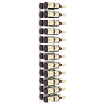 ZNTS Wall Mounted Wine Rack for 24 Bottles White Iron 340883