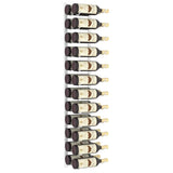 ZNTS Wall Mounted Wine Rack for 24 Bottles White Iron 340883