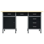 ZNTS Workbench Black 160x60x85 cm Steel 145347