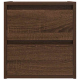 ZNTS Wall-mounted Bedside Cabinets 2 pcs Brown Oak 38x34x40 cm 861260