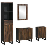 Bathroom Furniture Set with Drawer 4 pcs White Engineered Wood 3310056