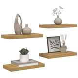Wall Shelf 4 pcs Brown 50 x 23 x 4 cm Engineered Wood 42019946
