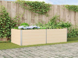 Planter Ivory 195 x 100 x 75 cm Galvanised Steel 42018116