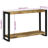 Console Table Brown 120 x 33 x 75 cm Solid Mango Wood 4104733