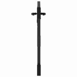 Garden Gate with Lock Black 85 x 100 cm Powder-coated steel 42015859