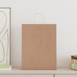 Paper Bags 250 pcs with Handles Brown 32x12x42 cm 4101592