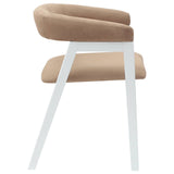 Dining Chairs 2 pcs White 54 x 57 x 73 cm Solid Rubber Wood 42020427