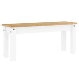 Dining Bench PANAMA White 105x30x45 cm Solid Wood Pine 4005713