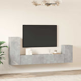 4 Piece TV Cabinet Set Concrete Grey Engineered Wood 3114625