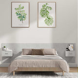 Bed Headboard with Cabinets Concrete Grey Engineered Wood 3115727