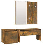 Hallway Furniture Set Smoked Oak Engineered Wood 3120194