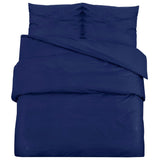 Duvet Cover Set Navy Blue 200x220 cm Cotton 136153
