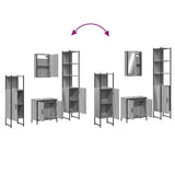 4 Piece Bathroom Furniture Set Grey Sonoma Engineered Wood 3214833