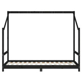 Kids Bed Frame Black 90x190 cm Solid Wood Pine 835714