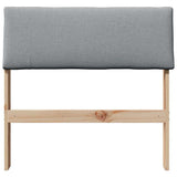 Upholstered Headboard Light Grey 80 cm Solid Pine Wood 879144