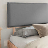 Bed Frame with Upholstered Headboard Light Grey 180 x 200 cm 3398069