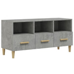TV Cabinet Concrete Grey 102x36x50 cm Engineered Wood 812604