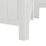 Room Divider 3 Panels White Solid Wood Paulownia 358719