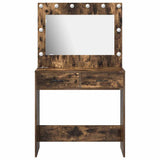 Dressing Table Smoked Oak 78.5 x 41 x 135 cm Engineered Wood 865032