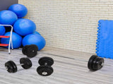 Dumbbell and Barbell Set with 65kg Adjustable Barbell Weights Set, for Home Gym - Black T3398P347580