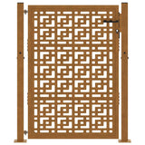 Garden Gate 100x125 cm Weathering Steel Cross Design 4101005