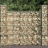 Gabion Wall with Cover Galvanised Steel 600x50x200 cm 145089