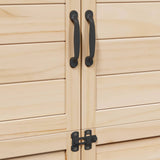 Garden Shed Natural 106.5 x 56 x 176 cm Solid Fir Wood 42033448